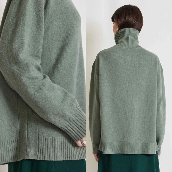 NWT Apiece Apart Aster Oversized Turtleneck Wool Cashmere Sweater Pullover XS S - Picture 4 of 16